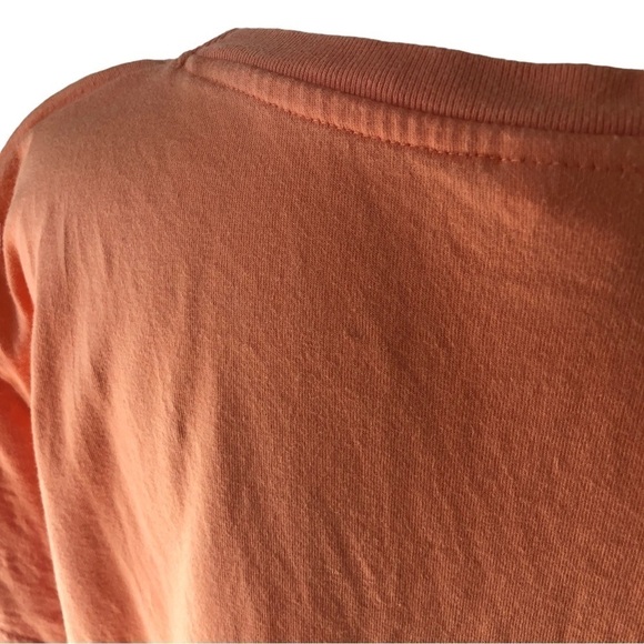 LAT Cotton Tee Women XL Orange Front Graphic of Woman and District12 State Names - Picture 5 of 6